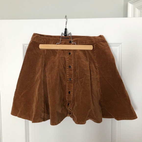 Brandy Melville Brown Suede Skirt One Size - Picture 1 of 4